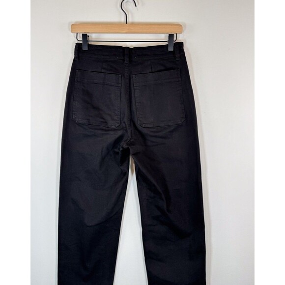 Everlane Womens Pants Black Chino Mid Rise Cropped Straight Short Stretch Size 2 - Picture 7 of 11